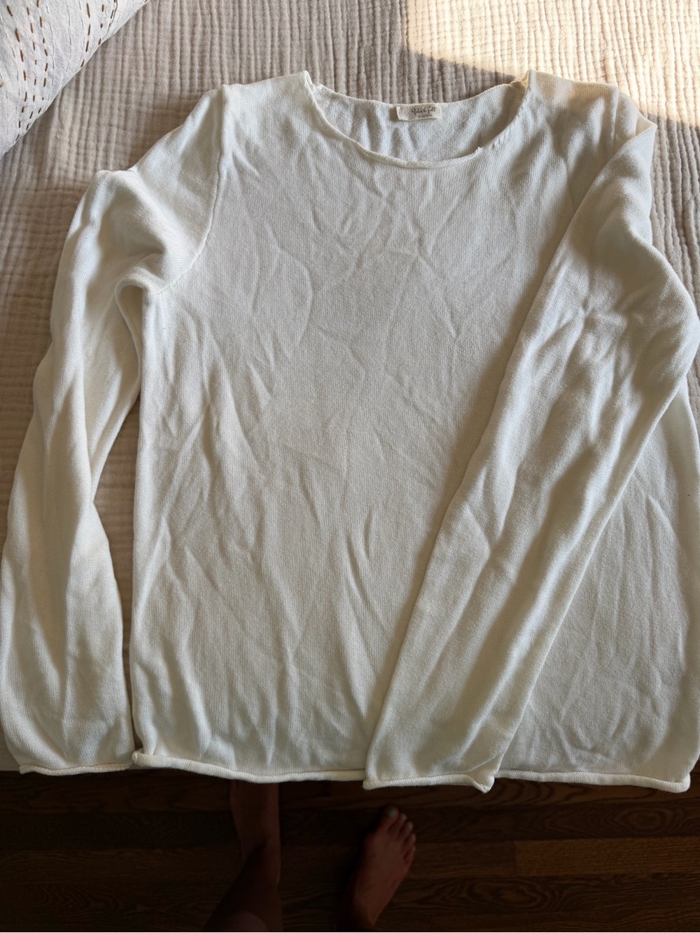 Classic Women's Lightweight Crewneck Top - Ivory